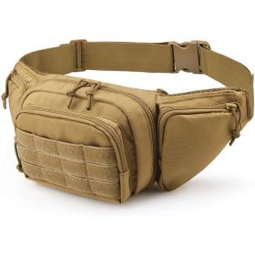 Tactical Waist Pack Nylon Bodypack (Color: Khaki)